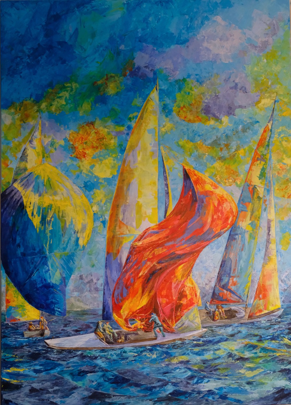 from Triptychon "Maneuver I, II and III" Acrylic on canvas 100x140