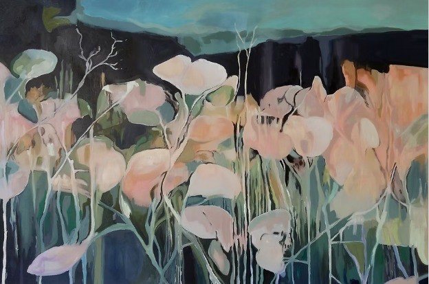 Medium: Oil on canvas
Size: 100 × 70 cm
Year: 2025
Availability: Original available

Delicate petals rise against a deepening sky, unfolding in the stillness of twilight.
This work explores the quiet resilience of nature — blooming not in full light,
but in the soft tension between darkness and dusk.
Layered brushstrokes, translucent tones, and hints of abstraction
invite the viewer into a contemplative moment of fragile beauty.