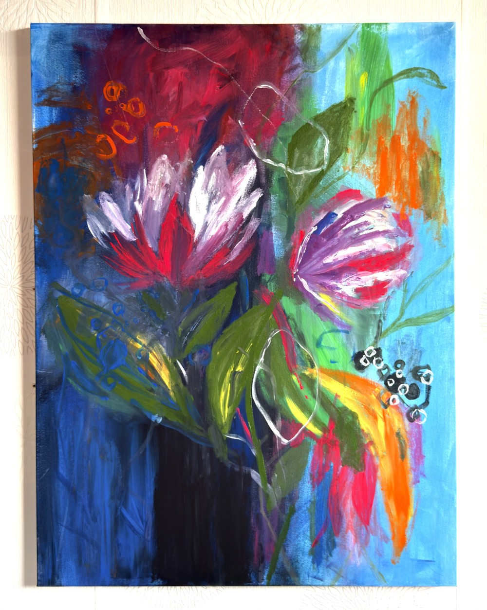 Original Acrylic Painting on Canvas

Floral Hush captures a moment of quiet beauty—a single flower resting in still water, suspended between reflection and silence. The lake becomes a mirror of calm, holding the bloom gently, as if time itself has paused. This artwork speaks of softness, inner peace, and the strength found in stillness.

Painted with delicate layers and thoughtful detail, Floral Hush invites the viewer to slow down and breathe. It is an ode to nature’s quiet resilience and the gentle spaces we carry within ourselves.

This piece works beautifully as a statement artwork in a living room, bedroom, meditation space, or any interior that celebrates serenity and minimal elegance.