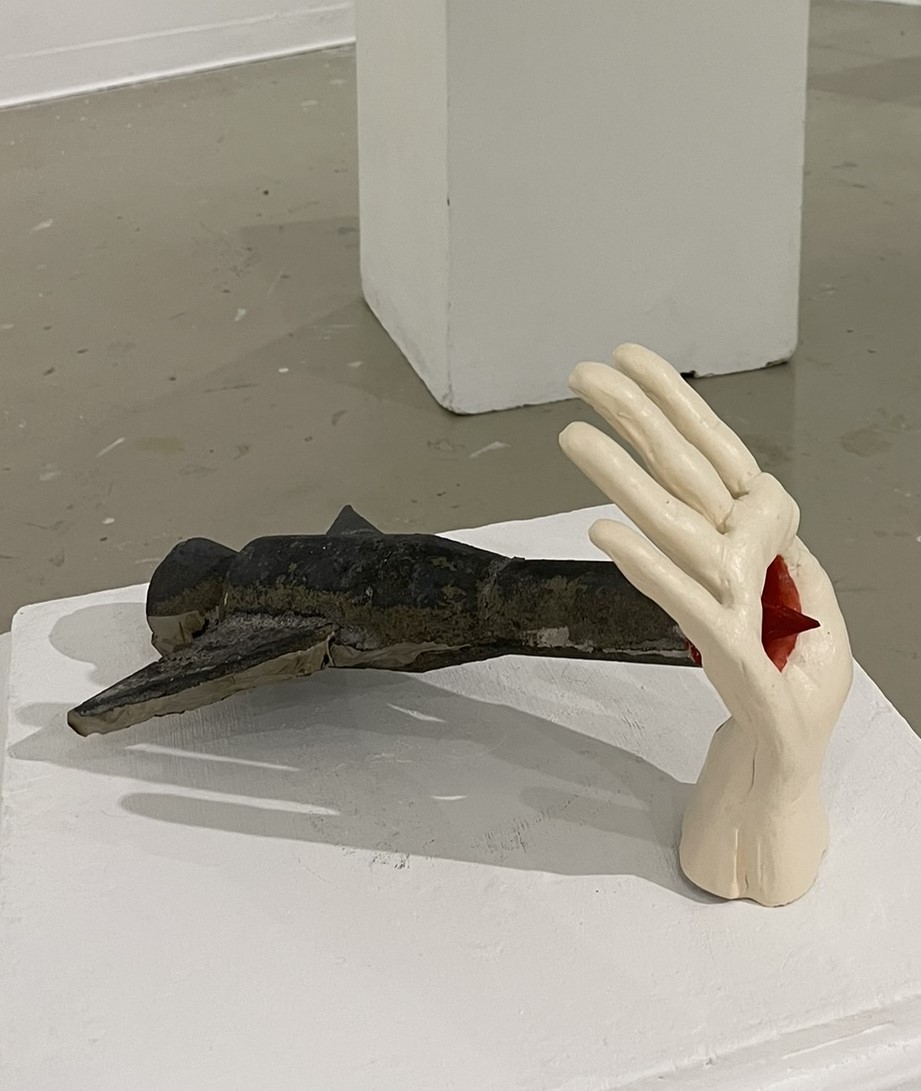 - Clay, Ceramic, Iron
- 2024
- From “The Poetic Hands” series
.
.
.
“The war will end and the leaders will shake hands. I don’t know who sold the homeland, but I saw who paid for it”