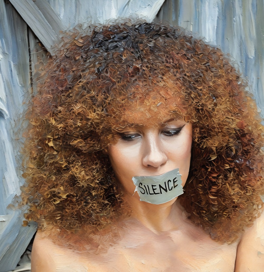 "Silence" is an incredibly powerful piece and very personal to me. Although silence can be powerful in certain situations, I wanted to convey the opposite. As women, we are often silenced or silence ourselves. We hold our tongue for the sake of being polite. We hold our tongue to avoid being seen. We hold our tongue in compliance. Sexual Abuse or Rape-Silenced. Conflict-Silenced. Domestic Abuse-Silenced. Women's Rights-Silenced. Our voices matter. Our Authenticity matters. Yet, we sit in SILENCE.
