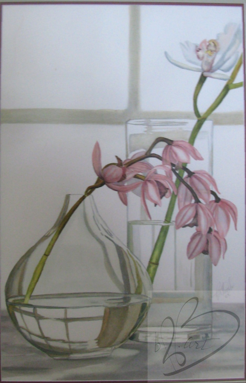 "Diffused Light” is 16” x 24" watercolor, on 140 lb. Cold Pressed Cotton Paper.  The softness of the shadows creates its own mood, like an overcast day.  Is it morning or afternoon and do you feel peaceful or moody when you gaze at this image?