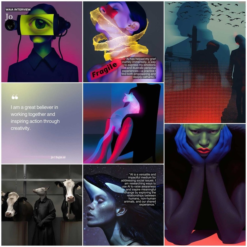 Meet @byjo.ai a UK-based creative with over 35 years of experience in design. Jo’s journey into AI art began as a way to heal and express...

https://designbyjo.co.uk/waia-interview/