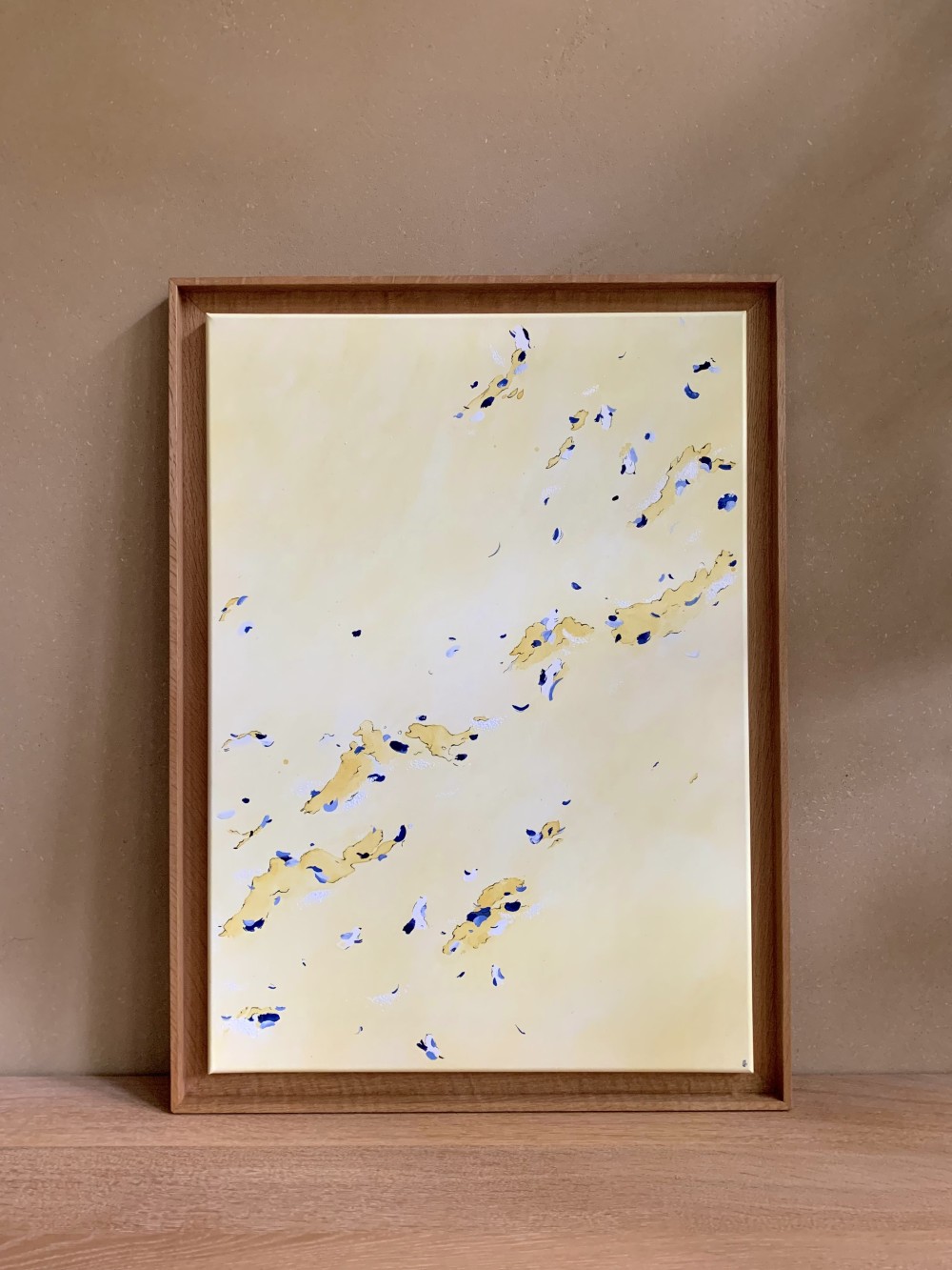 In the series of "Nature in movement" - Dimensions : 70 x 50 cm - ink on canvas - taylor made oak frame