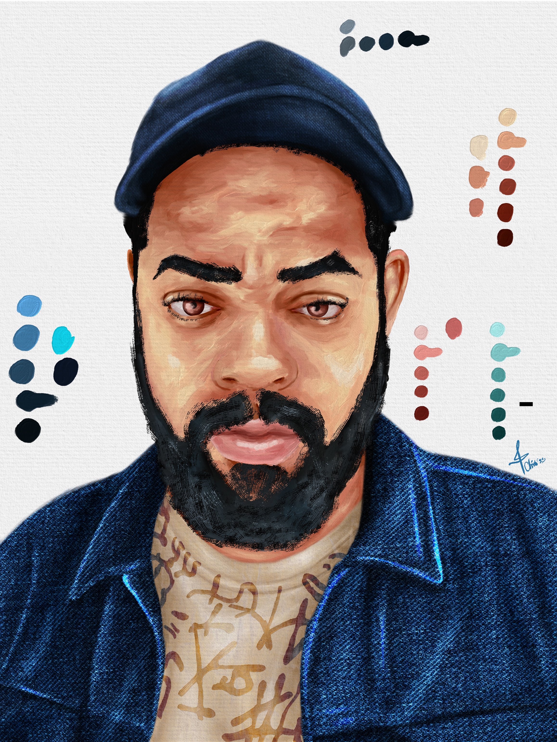 Christopher is a contemporary African digital artist. He specializes in hyperreal portraits and textured expressionism, bridging ancestral symbolism and modern identity.

He is self-taught but plans to attend art school to further his skills. He creates NFTs and sells his art on various marketplaces, including INPRNT, OBJKT, and FOUNDATION.