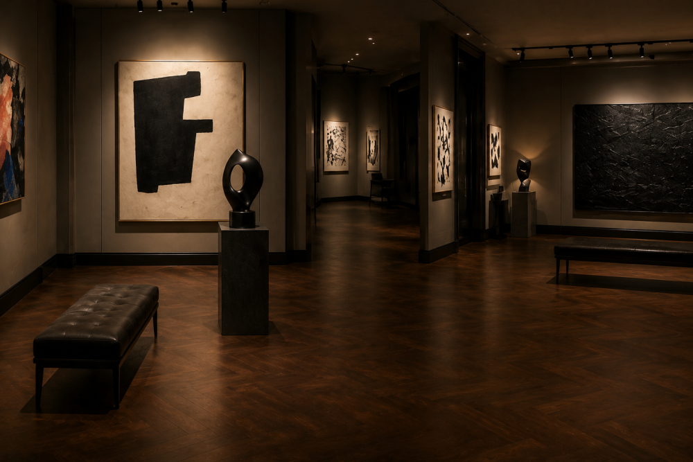 A rotating program of exhibitions showcasing established and emerging artists.