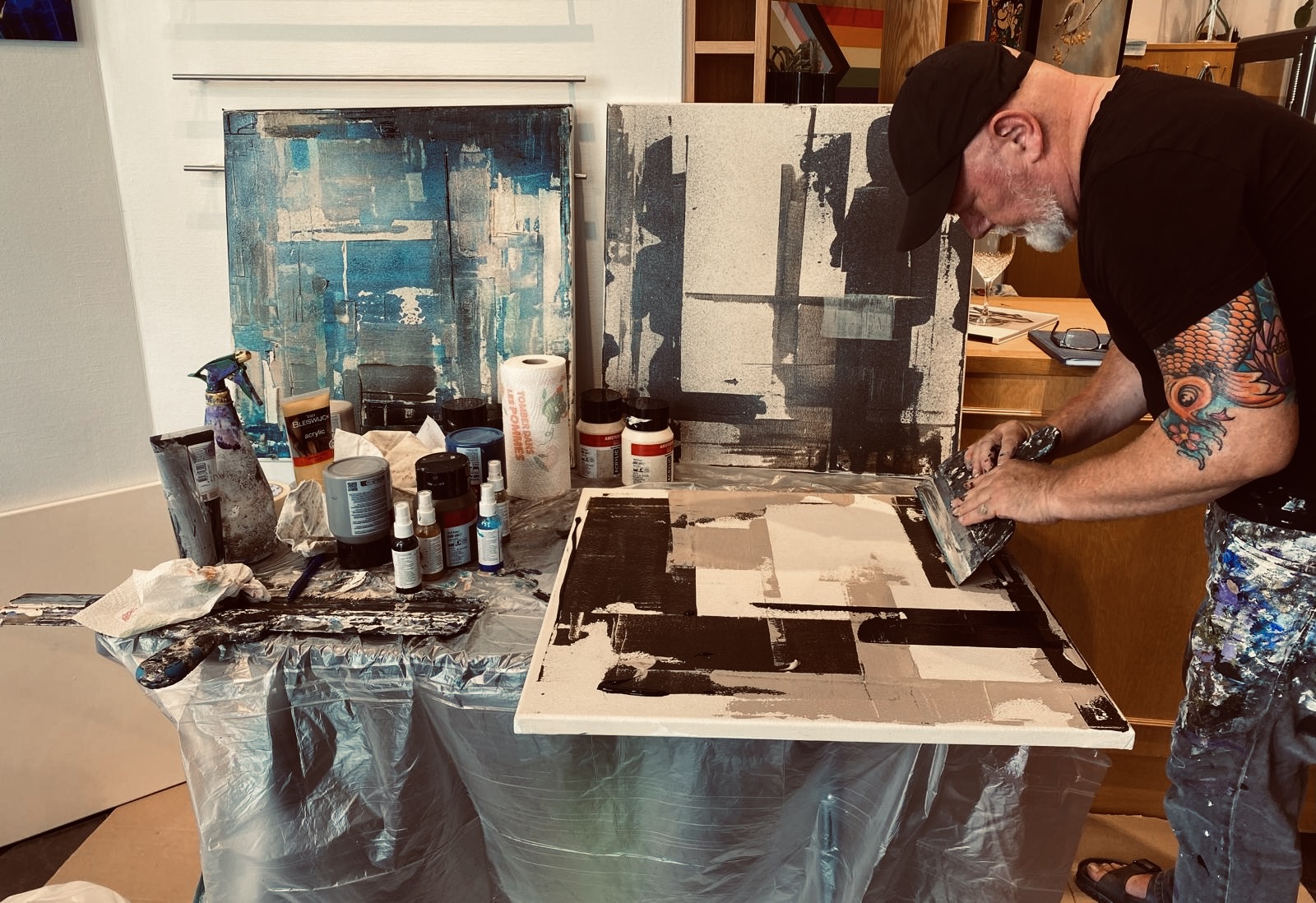 I lived in London for the last four years, and this resulted in a deep fascination with the raw beauty of brutalist architecture, which I translate onto canvas in abstract compositions.

My paintings are often layered and imbued with a monumental silence, as if built from concrete, steel, and stillness.

I work with an instinctive approach, focusing on the physical process of painting. My canvases seem to bear the scars of an inner struggle, captured through paint and structure.

Contact me for Gallery representations, exhibitions, sales or collabs.