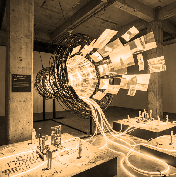 A sprawling system that consumes labour, land, and culture, showing oppression as an all-encompassing force.