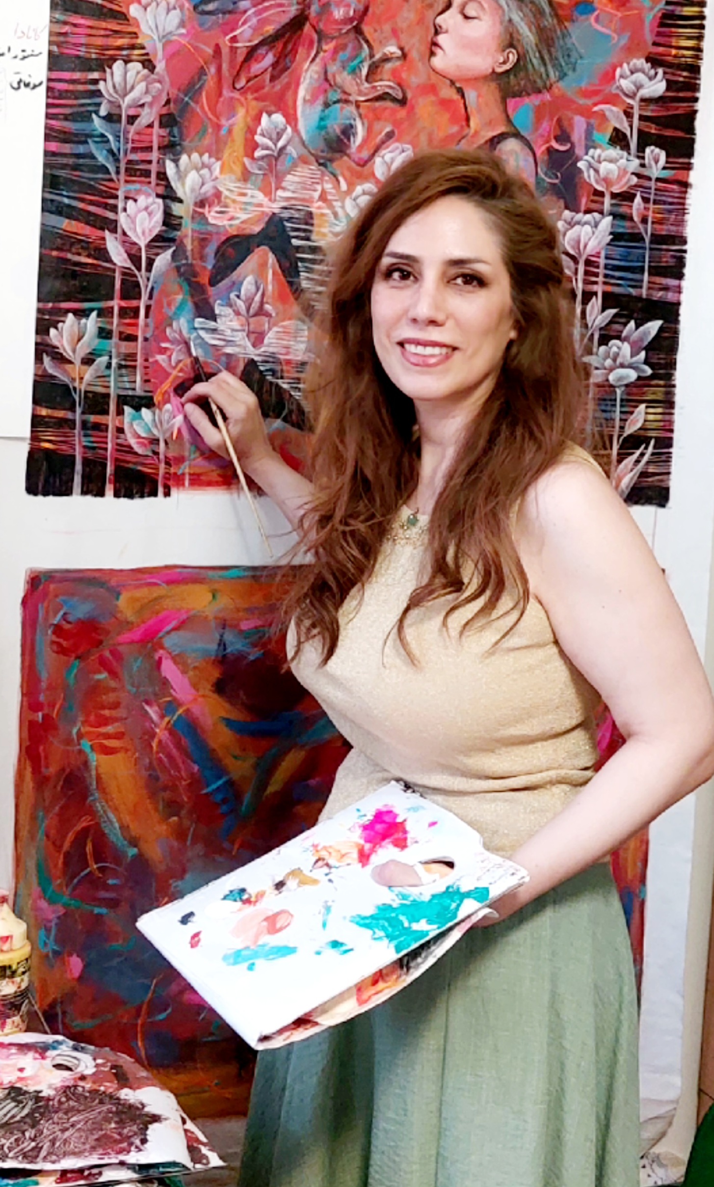 Fereshteh Farmand is a multidisciplinary visual artist, full-time painter, and illustrator with over 25 years of experience. Her practice spans both traditional and digital media, enabling her to explore a wide spectrum of visual storytelling — from hand-painted murals and physical canvases to NFTs and Bitcoin Ordinals.

Her work delves into the profound connection between humans and nature, while also engaging with deeper inquiries into identity, memory, and our fragmented existence in the modern world. Themes such as national identity and the existential confusion of contemporary life often surface in her pieces, inviting viewers into spaces of reflection and emotional resonance.

Throughout her career, Fereshteh has illustrated numerous books for children and young adults, contributed to cultural magazines, and exhibited her art internationally. Whether working with pigments, textures, and physical materials — or with pixels — she remains rooted in timeless modes of visual expression while embracing the future of art on the blockchain.