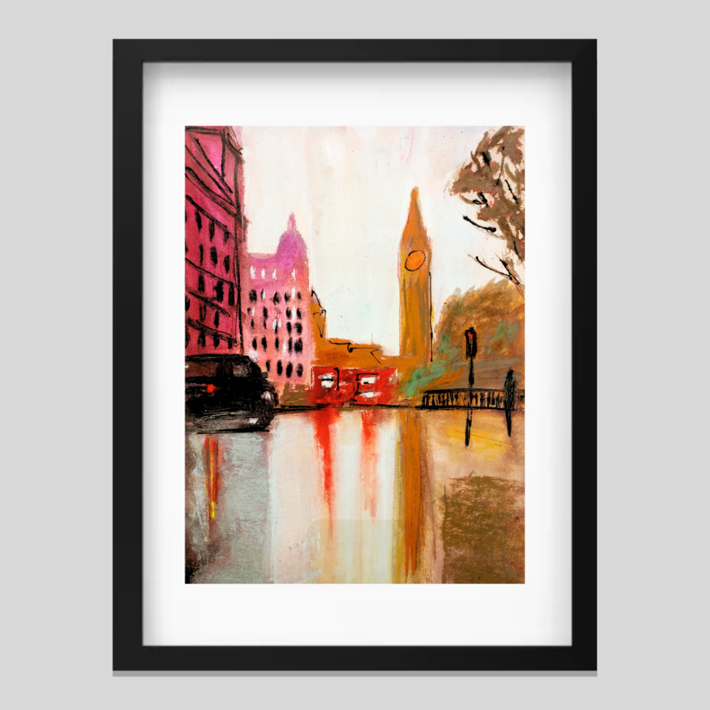 Obra original, 42x30cm, tinta, aguarela e pastéis de óleo sobre papel artesanal • 100,00€ | Ref: fg0044