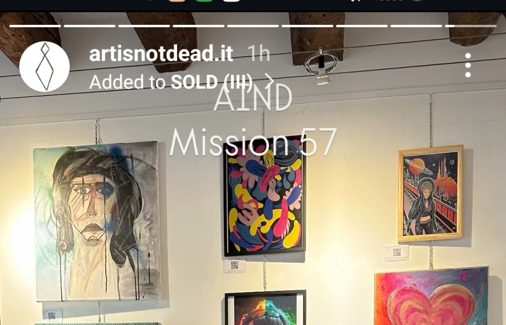 Original Mixed Media Canvas Showcased in Venice 
with the AIND Collective 
$350