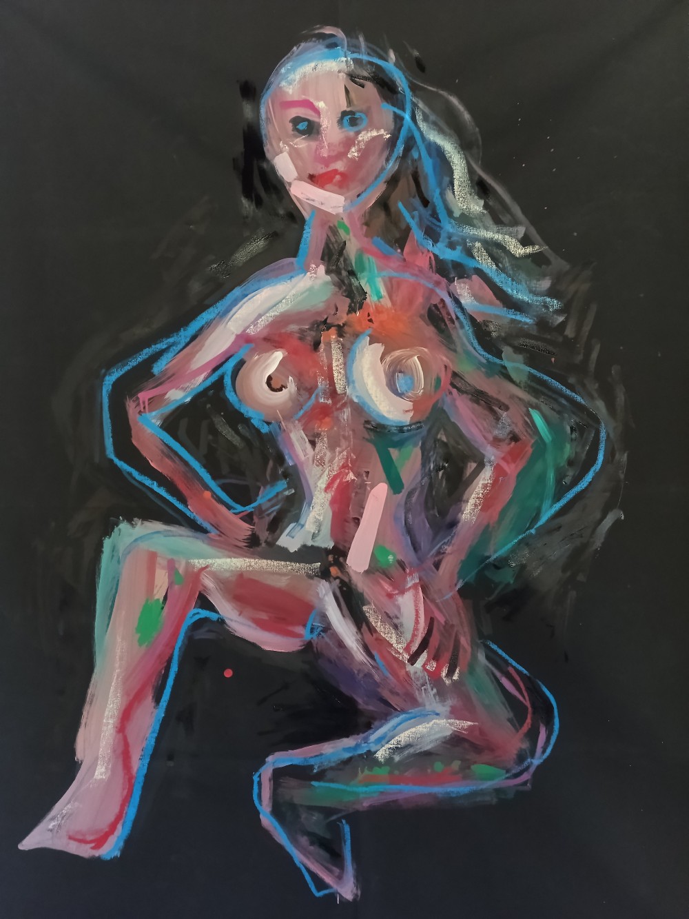 Acrylic and oil on canvas