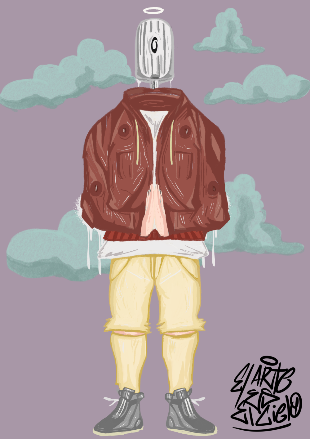 Art Is The Sky, is the bridge that gives harmony and peace to the creator by sustaining his fragility and letting it be to exist, it is a conjunction between the universe and a natural expression of freedom. The artist is personified in his art and the art in the artist.