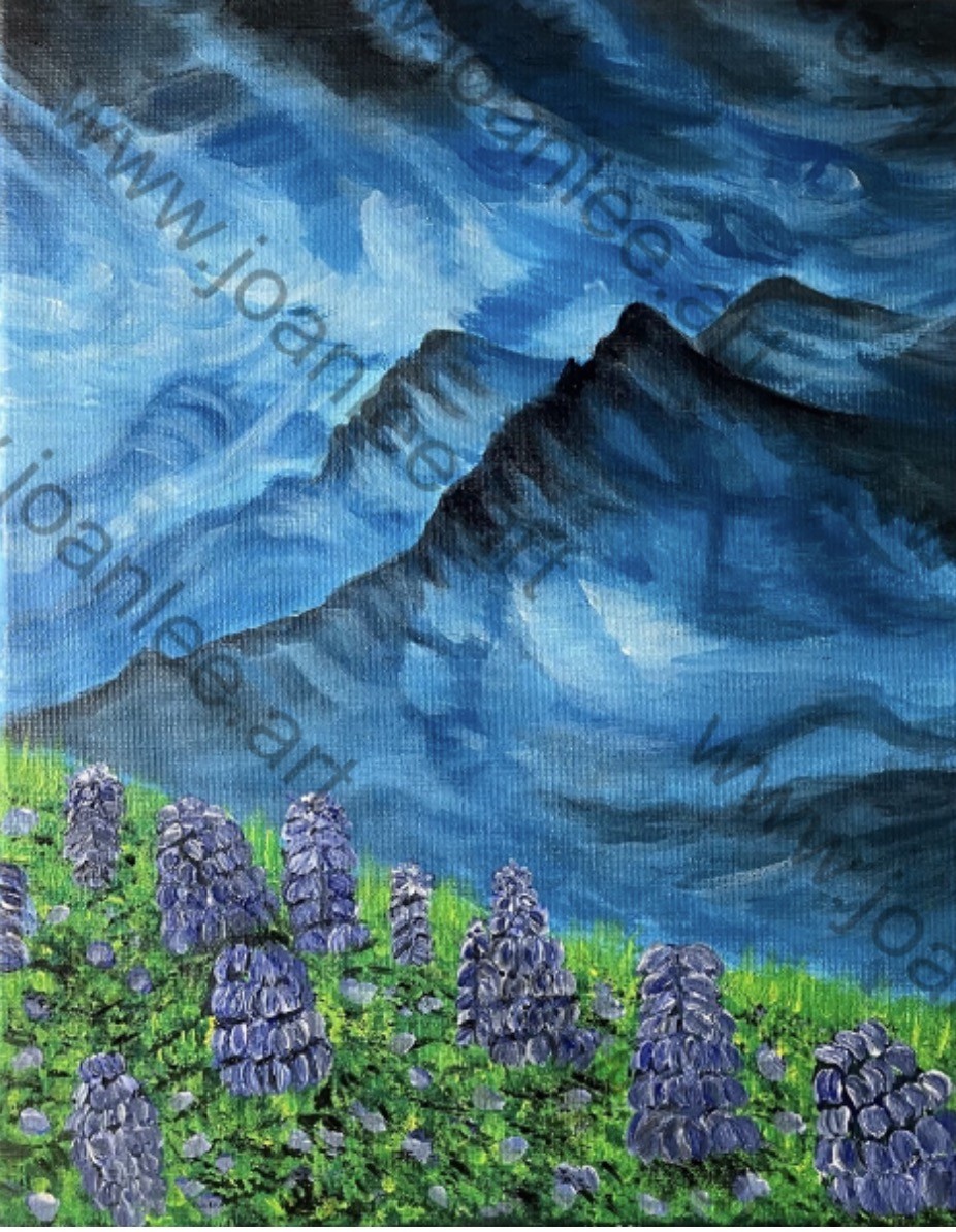 This acrylic painting is at the size of 28cm(w) x 35cm(h).