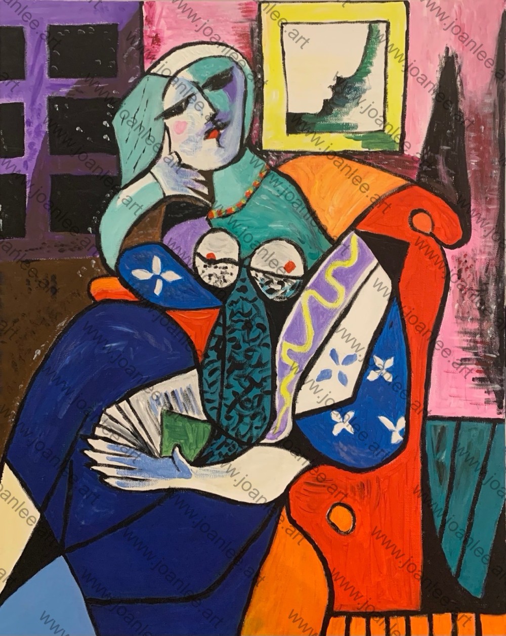 This acrylic painting is at the size of 40cm(w) x 50cm(h).