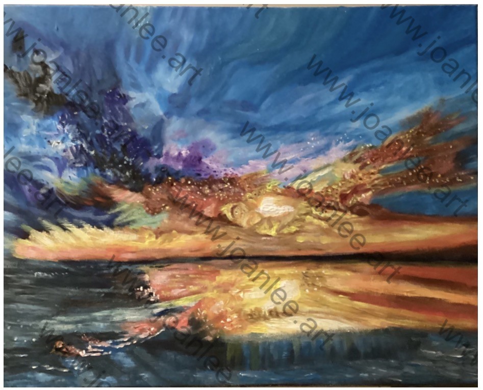 This acrylic painting is at the size of 50cm(w) x 40cm(h).