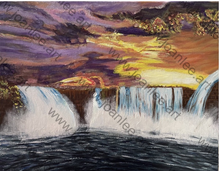 This acrylic painting is at the size of 50cm(w) x 40cm(h).