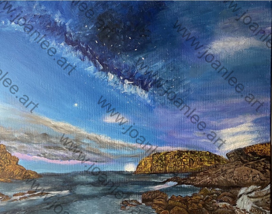 This acrylic painting is at the size of 50cm(w) x 40cm(h).