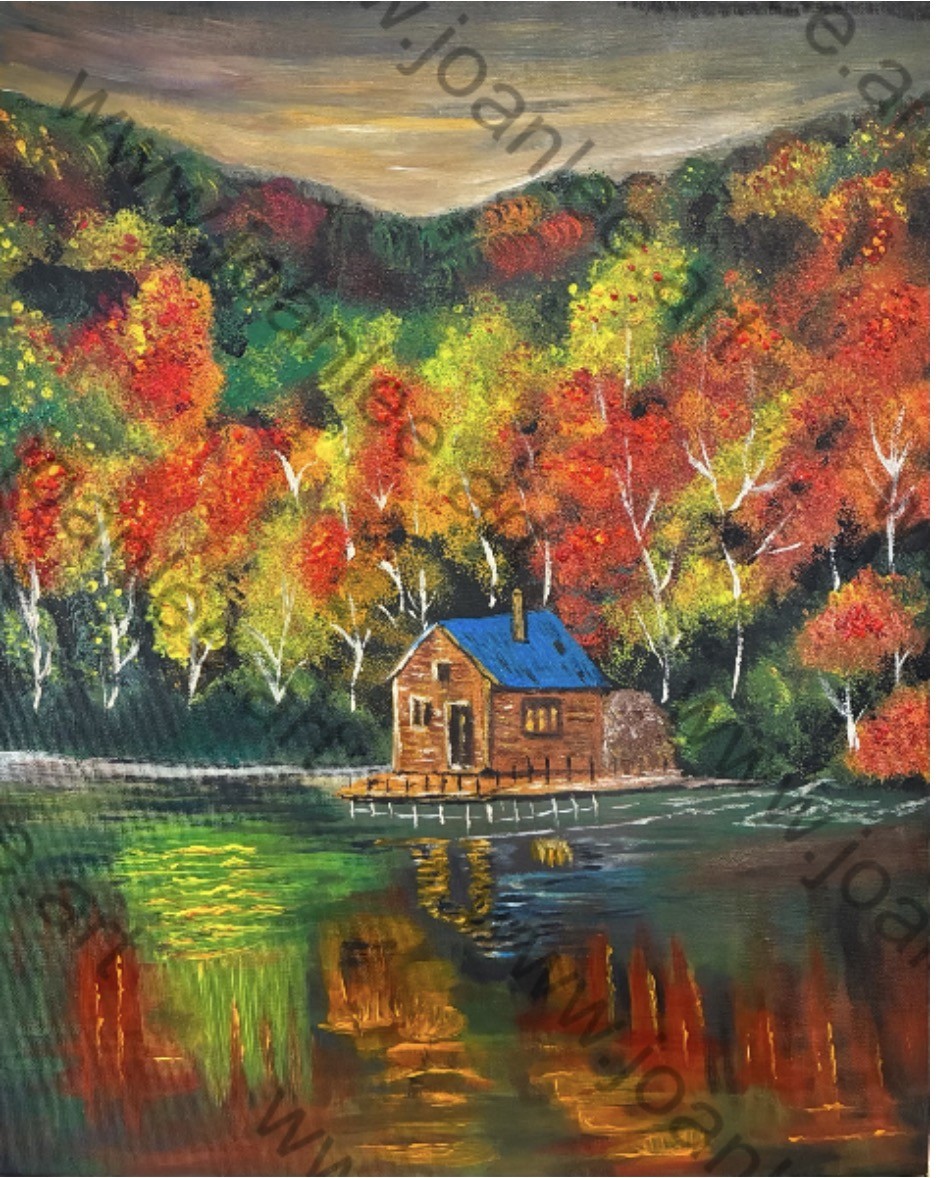 This acrylic painting is at the size of 40cm(w) x 50cm(h).