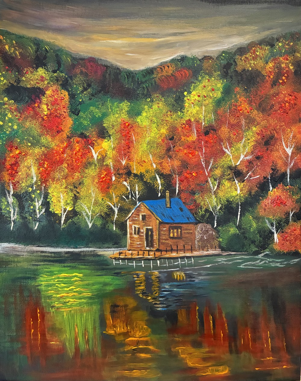 Acrylic paint at the size of 40cm(w) x 50cm(h)