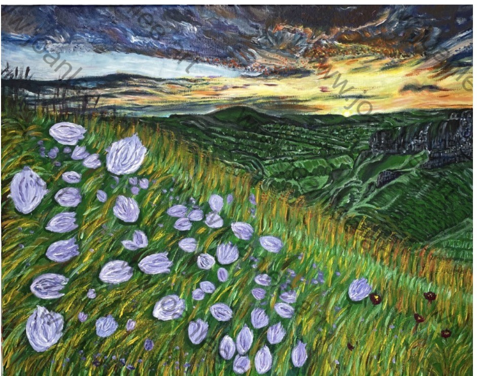 This acrylic painting is at the size of 50cm(w) x 40cm(h).