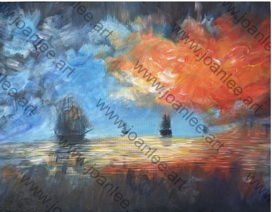 This acrylic painting is at the size of 50cm(w) x 40cm(h).