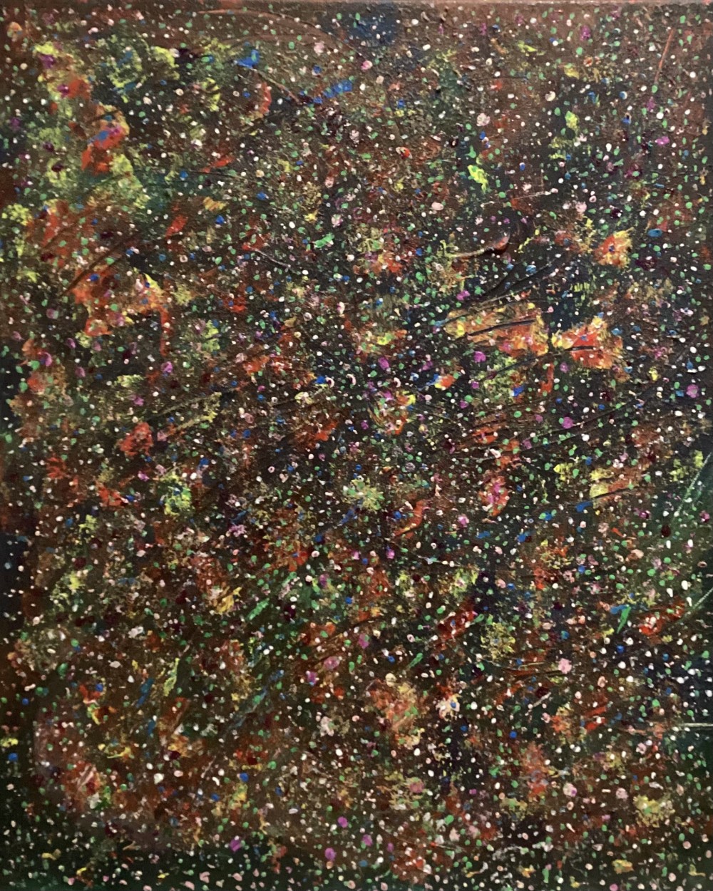 Acrylic paint at 50cm (h) x 40cm (w).
