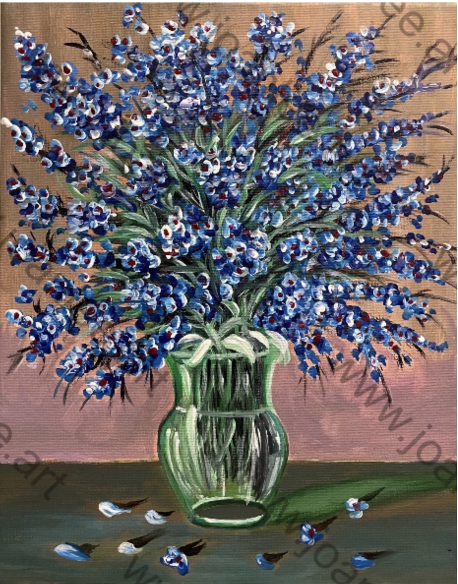 This acrylic painting is at the size of 28cm(w) x 35cm(h).