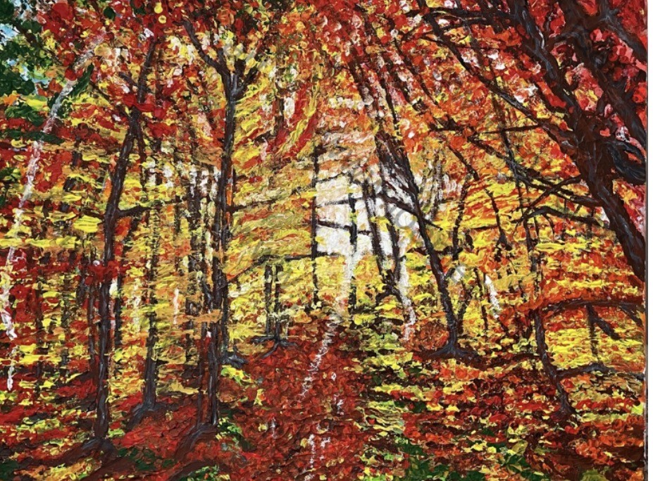 This acrylic painting is at the size of 50cm(w) x 40cm(h).