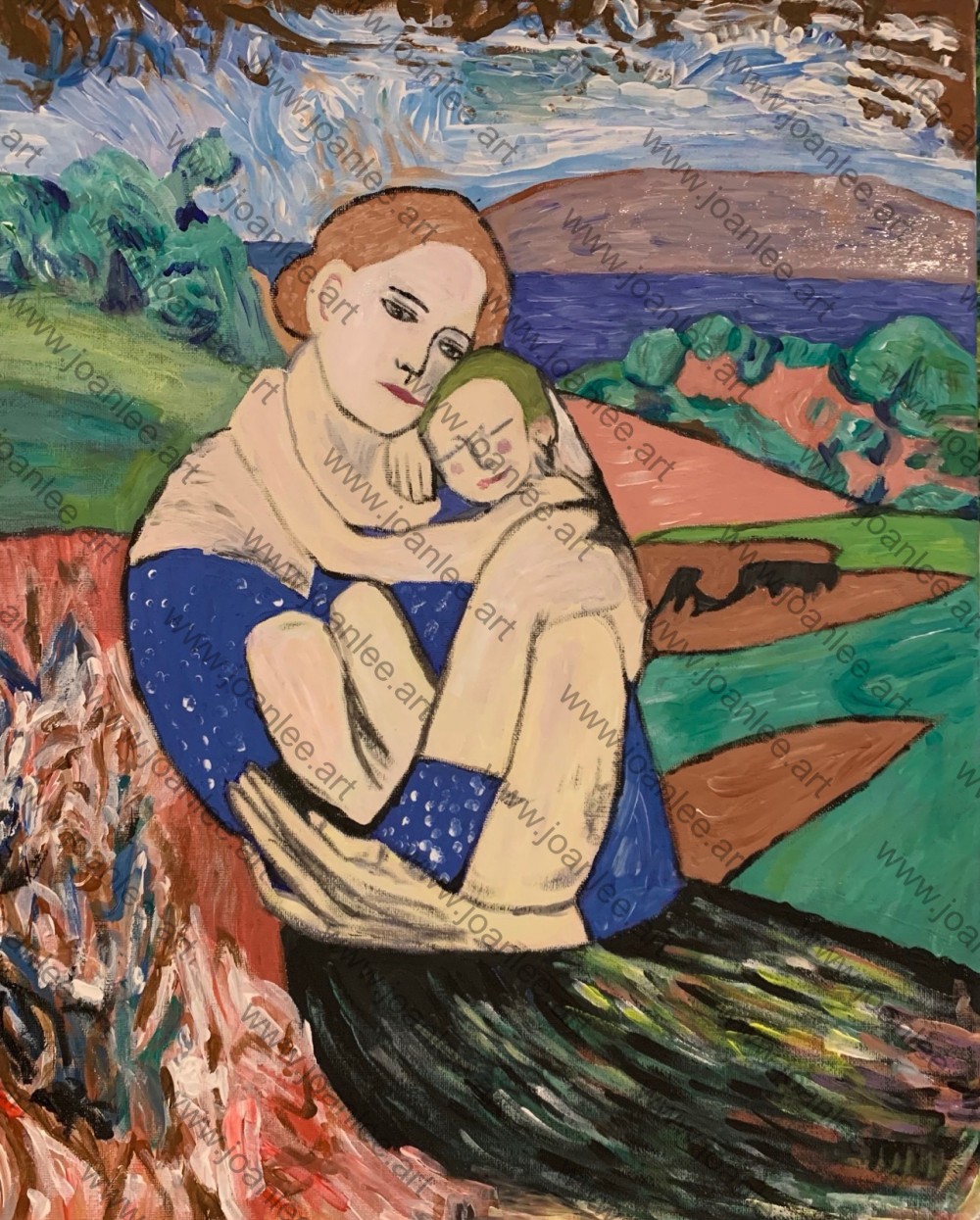 This acrylic painting is at the size of 40cm(w) x 50cm(h).