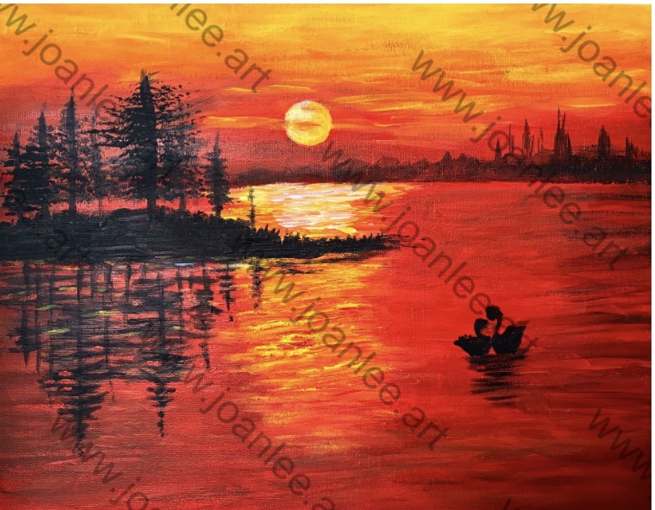 This acrylic painting is at the size of 35cm(w) x 28cm(h).
