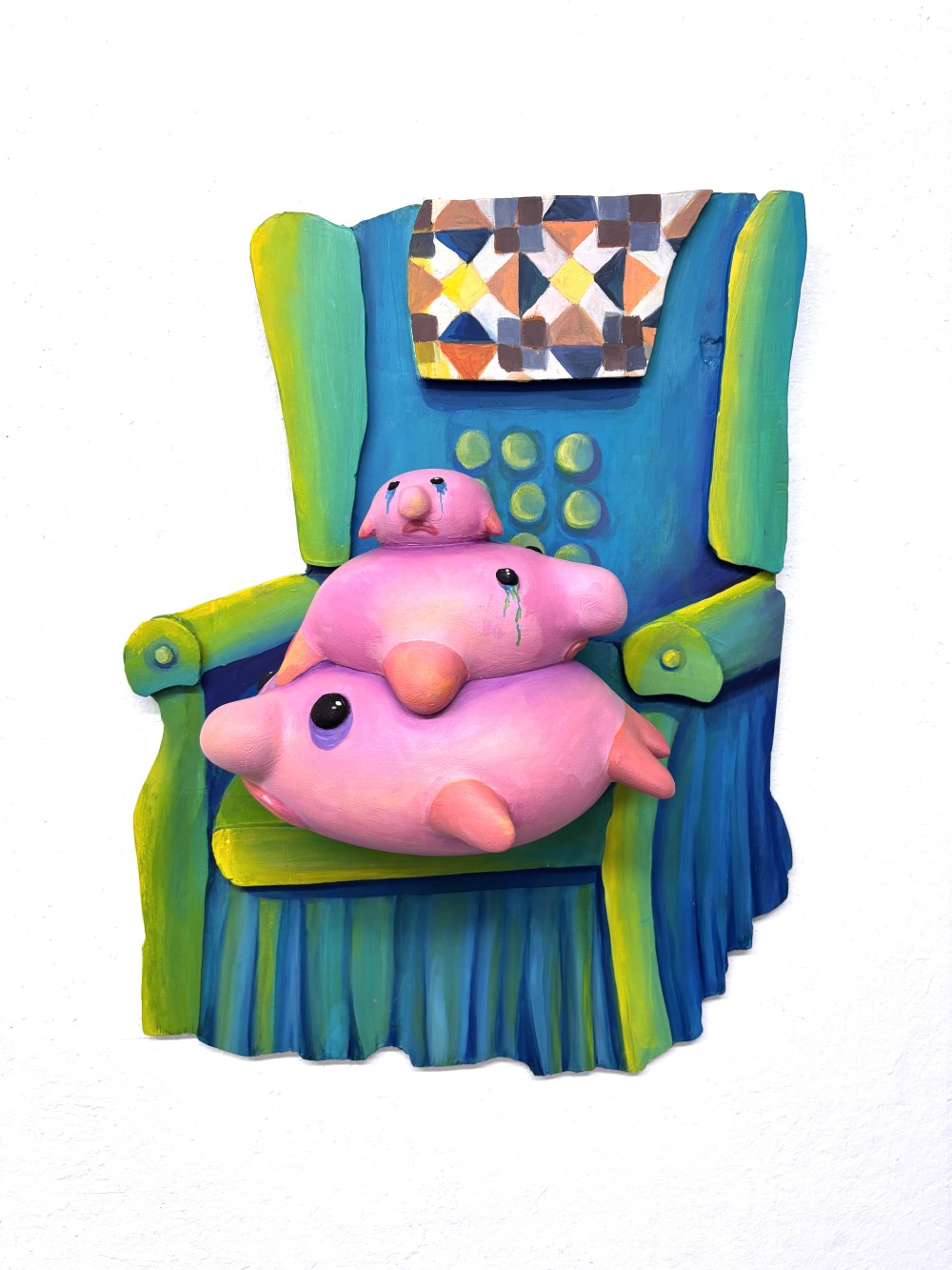 17" x 22.5"
Oil on wood panel & 3d print
2025