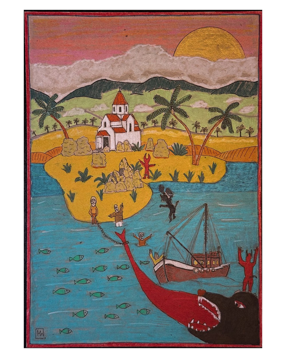 A4
pencils on a board