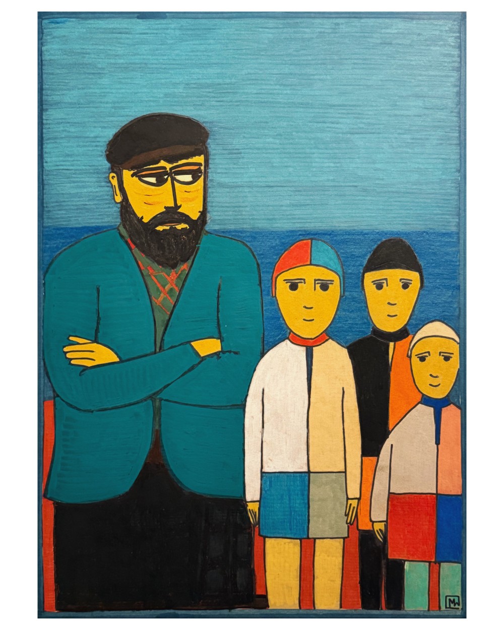 50 x 70 cm
Mixed technique, mostly pencils on a board