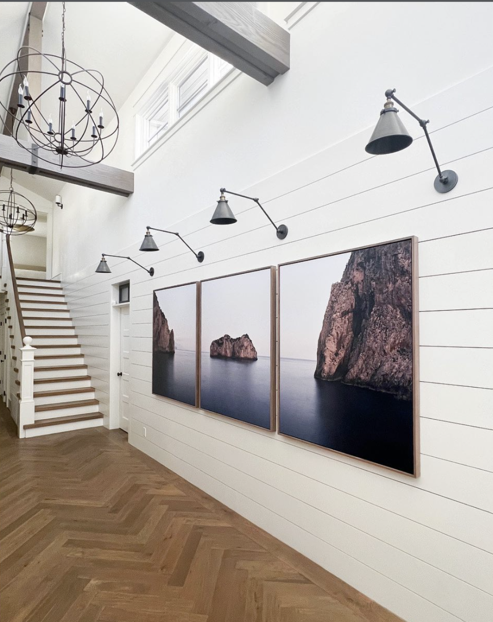 Thrilled to see this @jonatha-smith-photography triptych of Capri installed in my client's home. Just in time to celebrate their 10 year wedding anniversary where they honeymooned on the island of Capri.