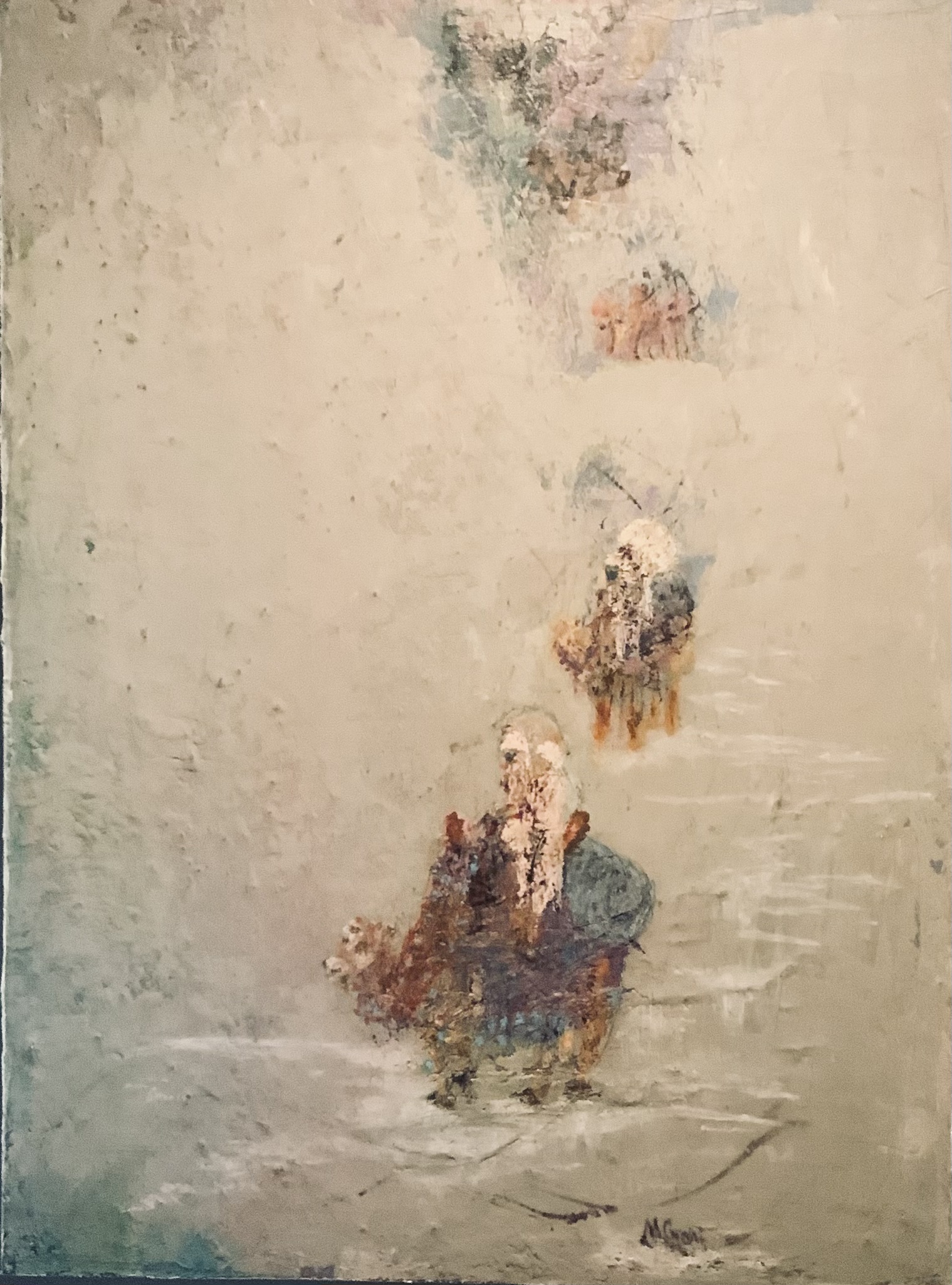 In my senior year of college, a multi-medium art class sparked a deep love for creating. At that time, I was a flight attendant, traveling the world while raising a family , two journeys that shaped my view of life and art.

Now, as I embrace a new chapter, painting has become a sacred space for exploration. I begin with a color, but the story unfolds on its own, each piece alive, unique, and full of mystery.

Rooted in the rural landscapes of Northern California and carrying the heritage of Basque, Native American, and Portuguese ancestors, my work weaves together threads of identity and experience. After two decades of travel, my art reflects the places I’ve been and the memories that remain, inviting others to see the unseen within the ordinary.