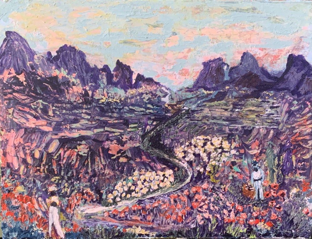 A celebration of wild hearts, open skies and blooming spirits
24 x 18 x .5
$1200