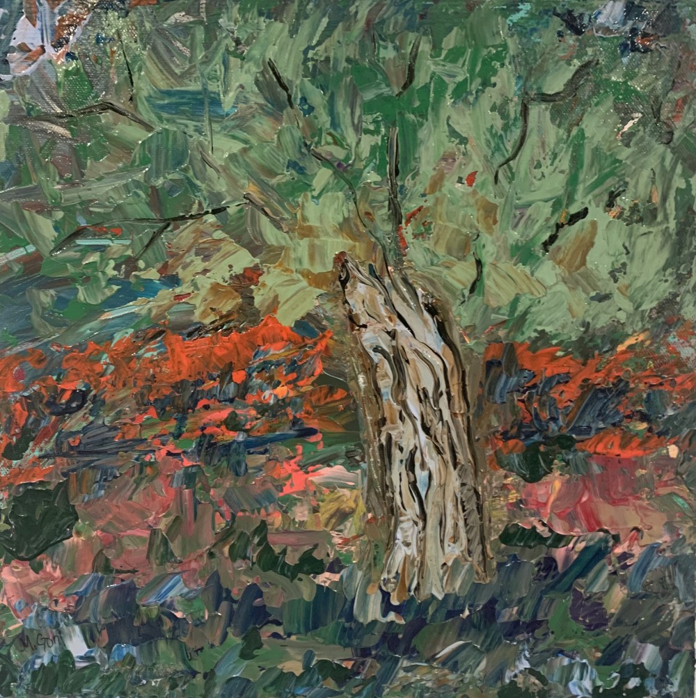 Guardian of Protection and Transcendence Acrylic on canvas 14 x 14 x 1.5 $300