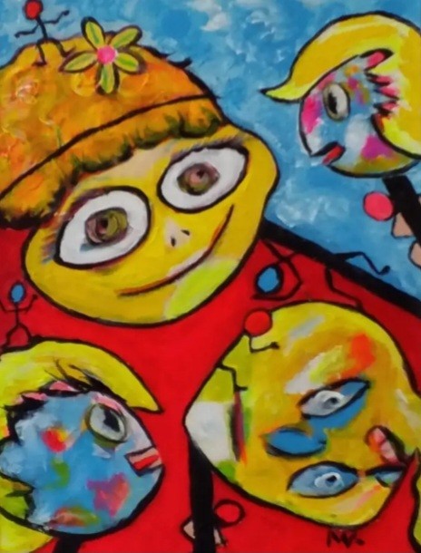 Acrylic on canvas measuring 40 x 30 cm.