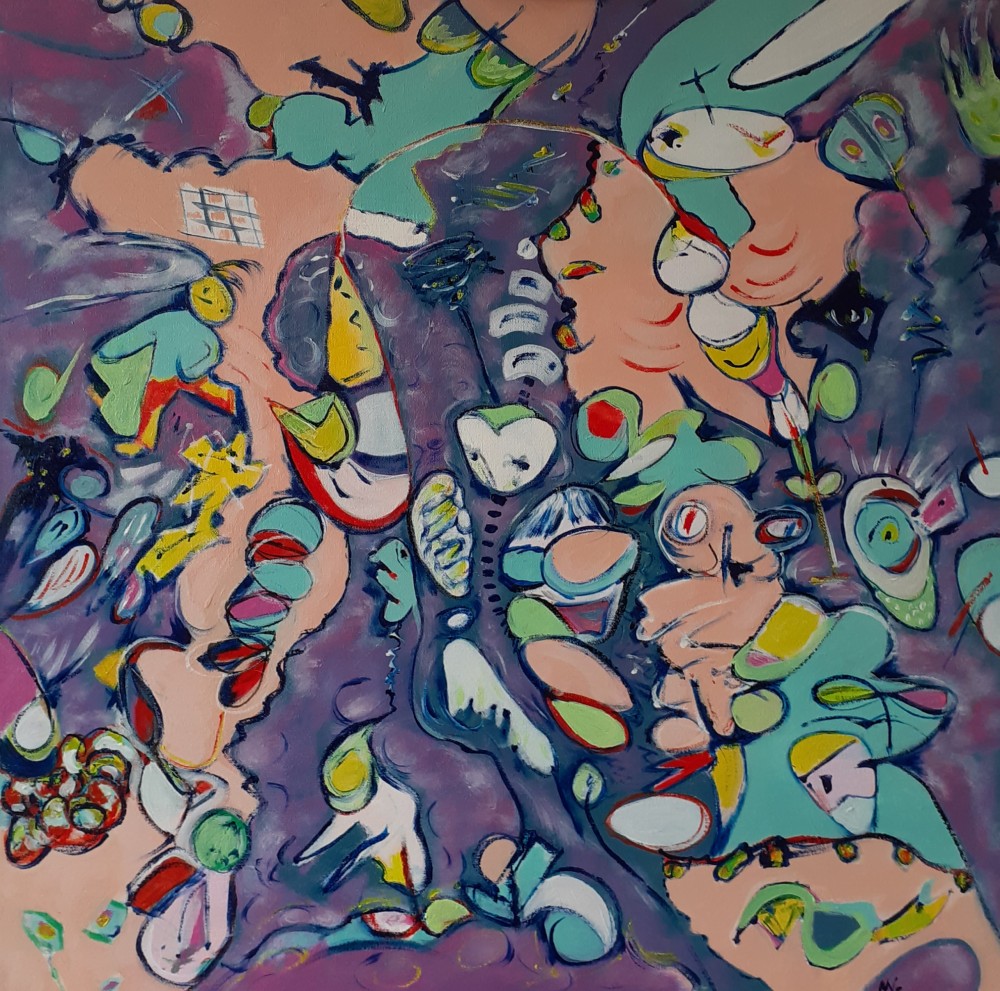 Acrylic on canvas 61 x 61 cm.