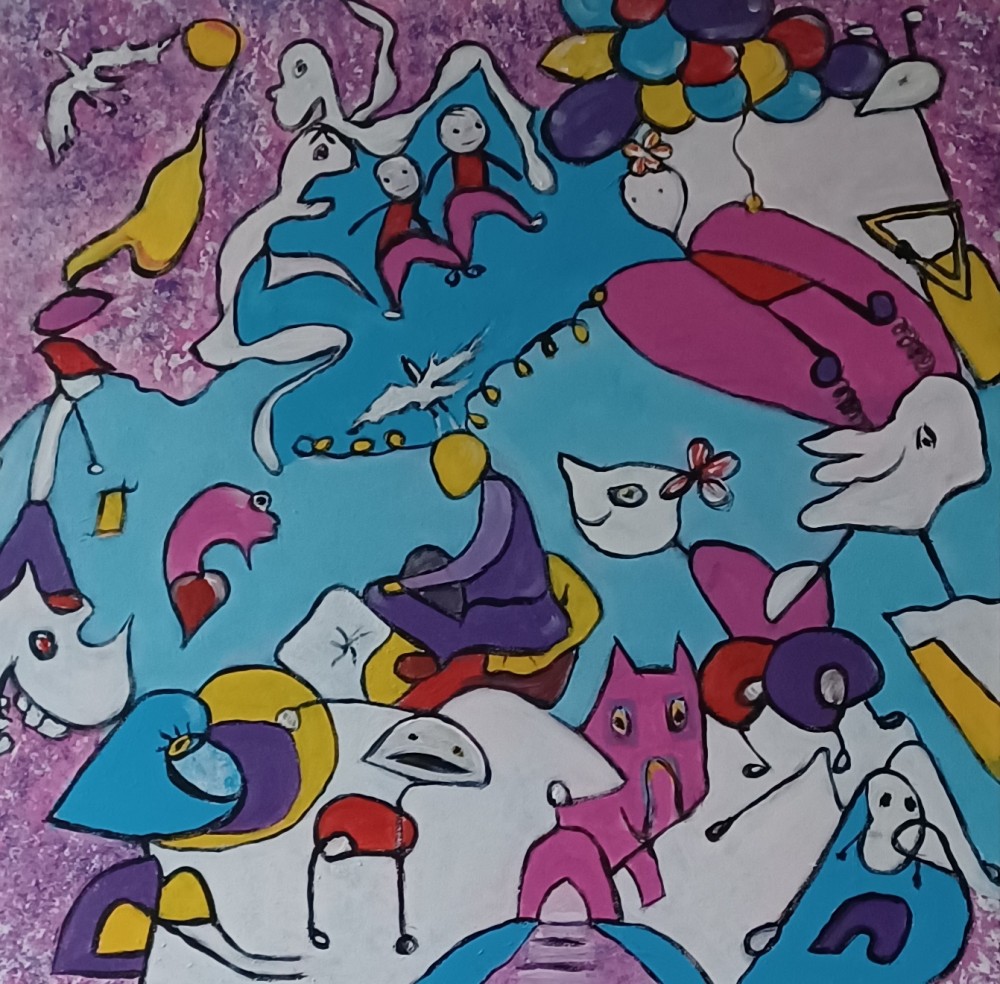 Acrylic on canvas 61 x 61 cm.