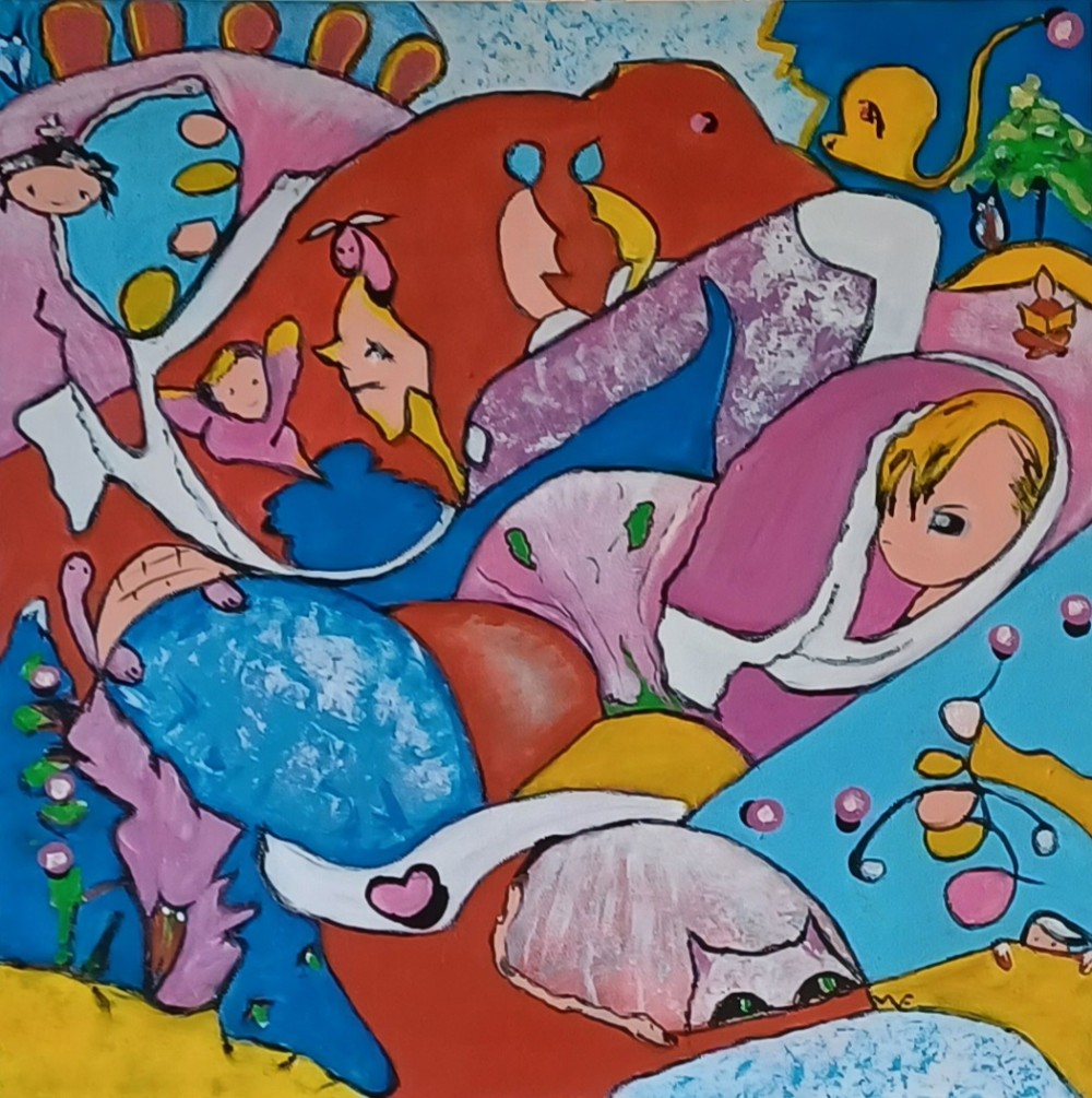 Acrylic on canvas 56 x 56 cm.