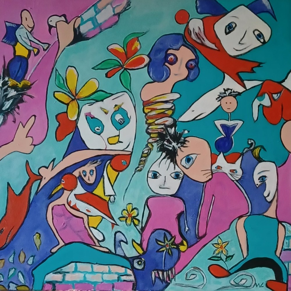 Acrylic on canvas 61 x61 cm.