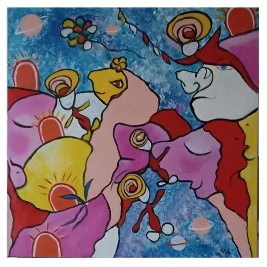 Acrylic on canvas 61 x 61 cm.