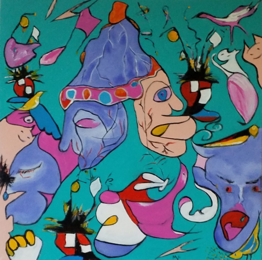 Acrylic on canvas 61 x 61 cm.