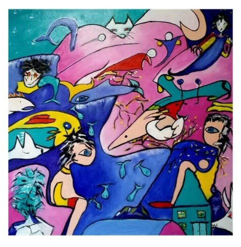 Acrylic on canvas 61 x 61 cm.