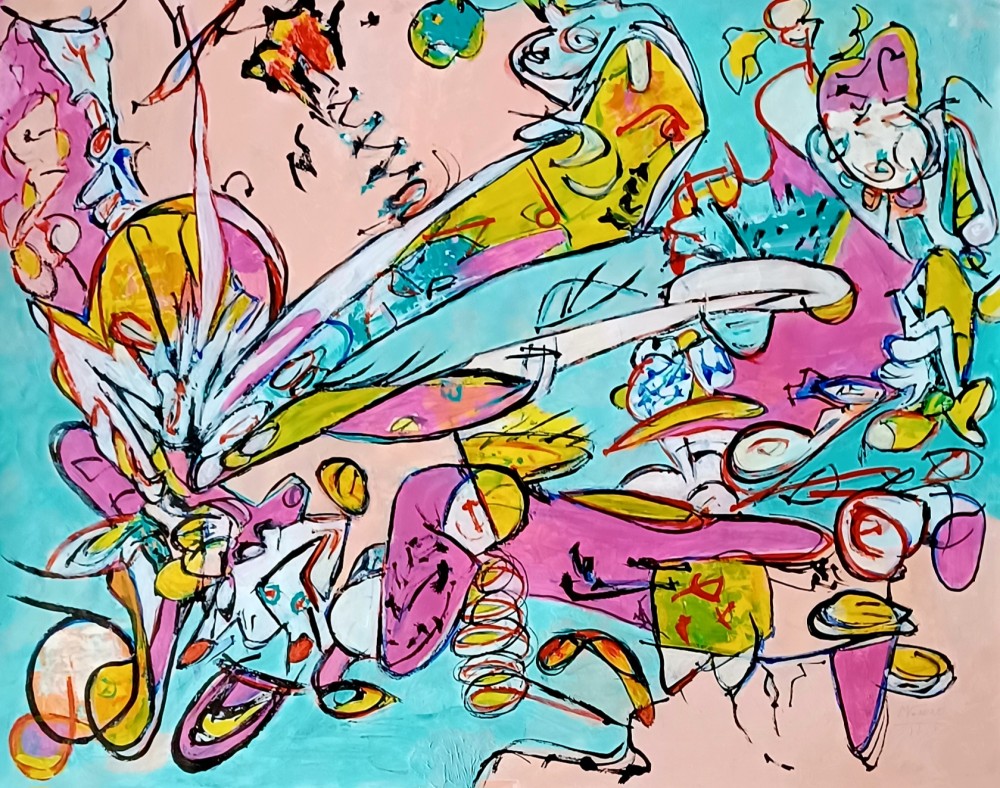 Acrylic on cardstock 40 x 50 cm. Intuitive work.