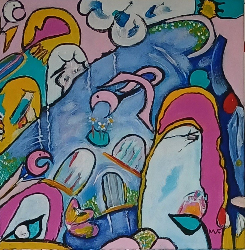 Acrylic on canvas 30 x 30 cm.
