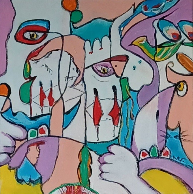 Acrylic on canvas 30 x 30 cm.