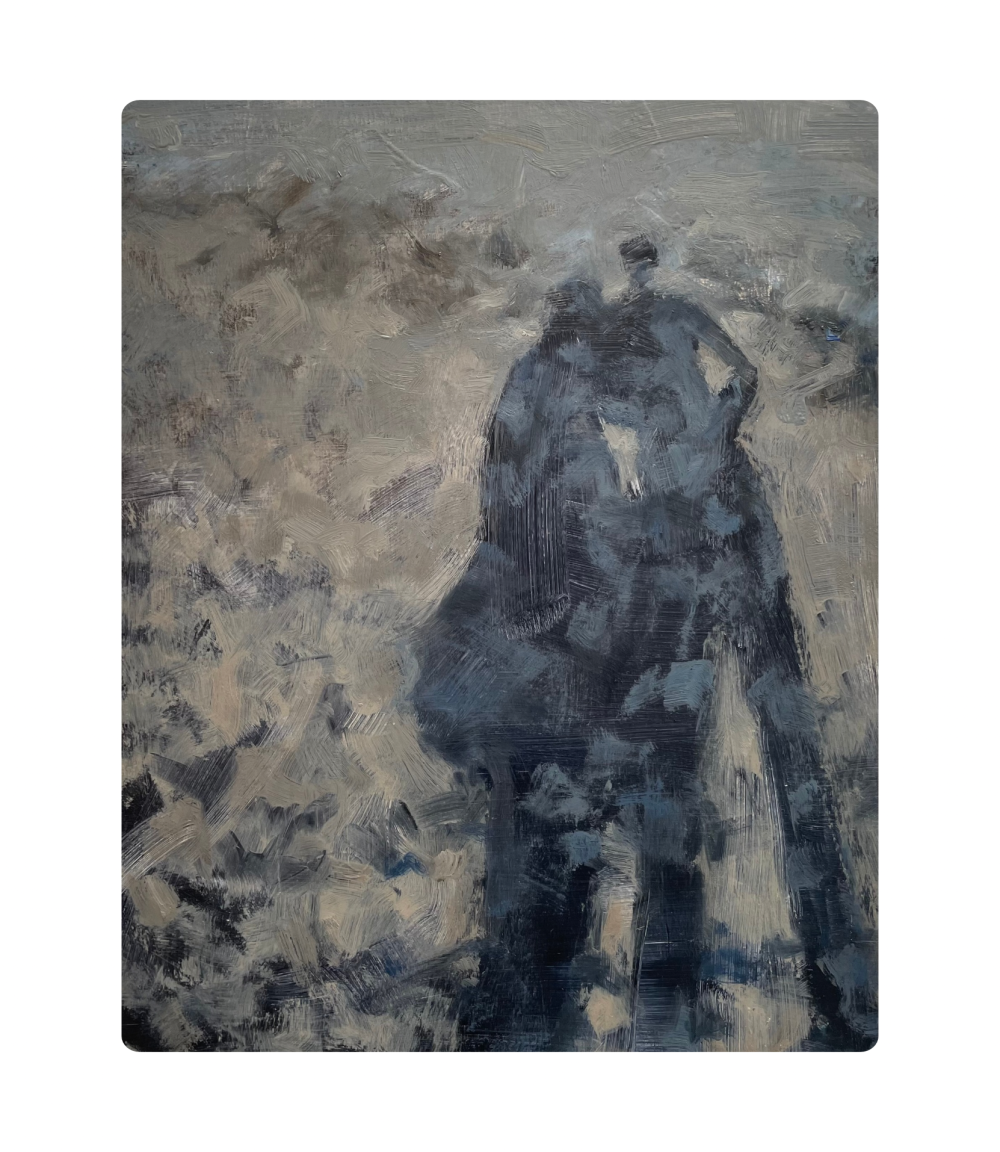 El reencuentro fue un recordatorio de que la vida sigue, se abre paso a pesar de todo y nos invita a vivirla.
.
.
.
.
óleo sobre papel
38x28cm
colección Entre Pasos
